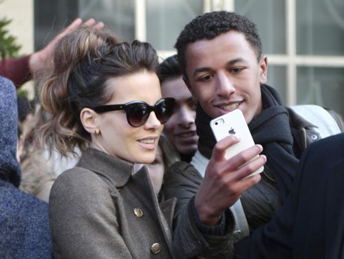 Kate Beckinsale out side her hotel in London, UK - February 20-2013 