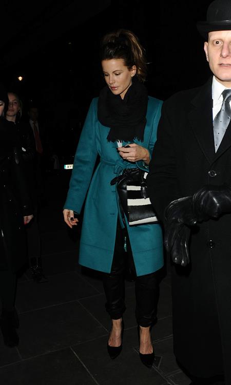 Kate Beckinsale out for dinner at Scott's Restaurant in London February 18-2013 