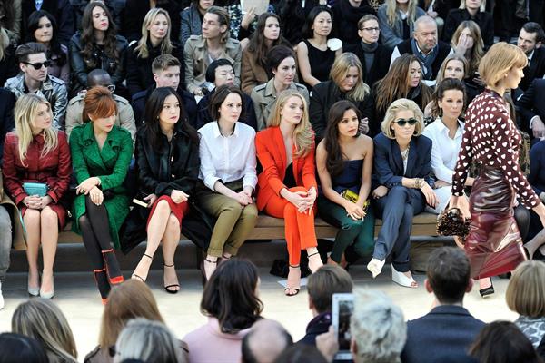 Kate Beckinsale Burberry Prorsum show at London Fashion Week 2/18/13 