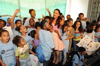 Ariana Grande Kleenex Shield Sneeze Swish event in New York on July 31, 2012