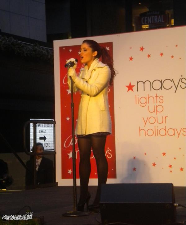 Ariana Grande Macys Lighting event in Boston November 26, 2010