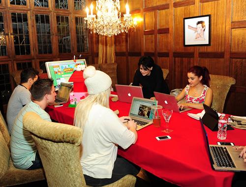 Ariana Grande Valentine Twitter party in Los Angeles 08-02-2012 