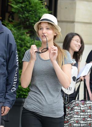 Jennifer Lawrence out about in Paris, France on 3-7-2012