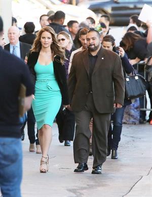 Jennifer Lawrence Arriving at the Jimmy Kimmel Live (January 31, 2013) 