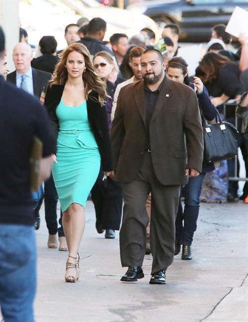 Jennifer Lawrence Arriving at the Jimmy Kimmel Live (January 31, 2013) 