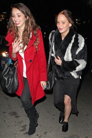 Jennifer Lawrence at Chateau Marmont Hotel 1/5/13  