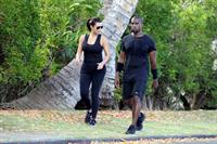 Kim Kardashian and Kanye West Walk in Beverly Hills 11 August 2012 