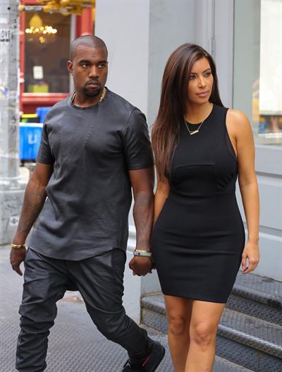 Kim Kardashian Pictures Kim Kardashian and Kanye West walk around SoHo in New York City