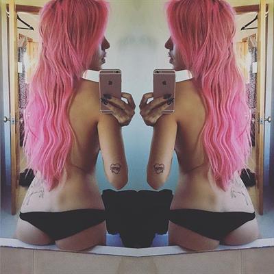 Imogen Anthony taking a selfie and - ass