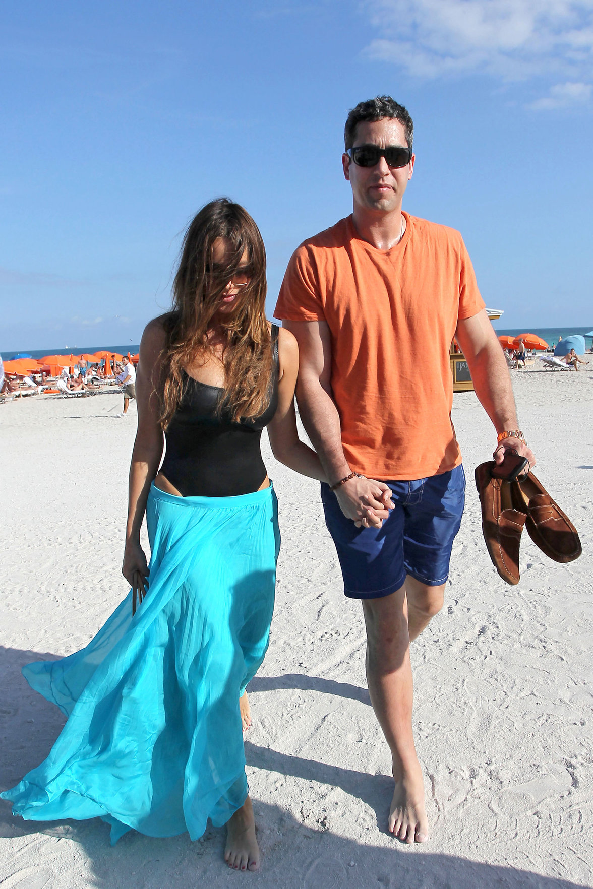 Sofia Vergara - beach candids in Miami 1/2/13  