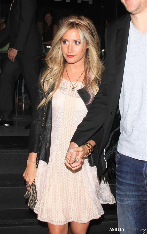 Ashley Tisdale leaving Katsuya restaurant in Hollywood 02-08-2012