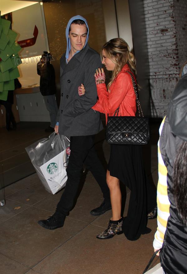 Ashley Tisdale holiday shopping at The Grove in LA 12/15/12 