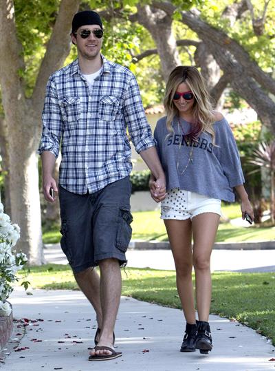 Ashley Tisdale walking around Toluca Lake May 5, 2012