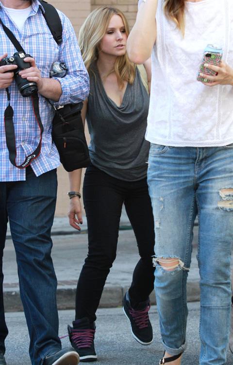 Kristen Bell - On the set of Veronica Mars in Los Angeles on June 27, 2013