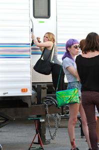 Kristen Bell - On the set of Veronica Mars in Los Angeles on June 27, 2013