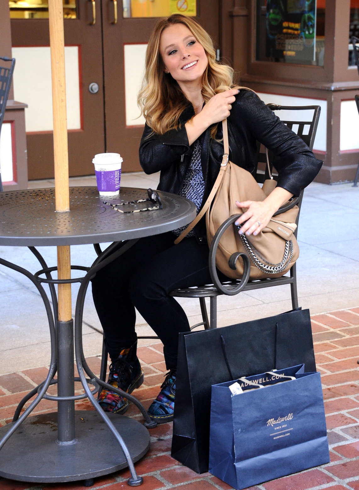 Kristen Bell out shopping at The Americana at Brand in Glendale 10/30/12