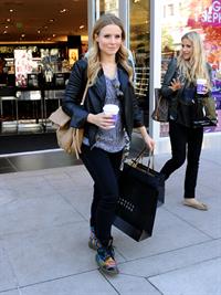 Kristen Bell out shopping at The Americana at Brand in Glendale 10/30/12