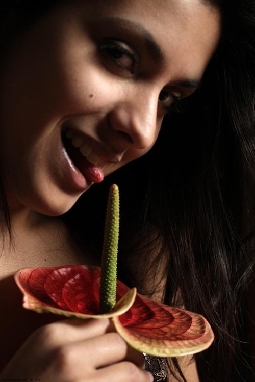 Belinda A Pictures Belinda A nude poses with a flower
