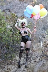 Courtney Stodden as a topless evil clown