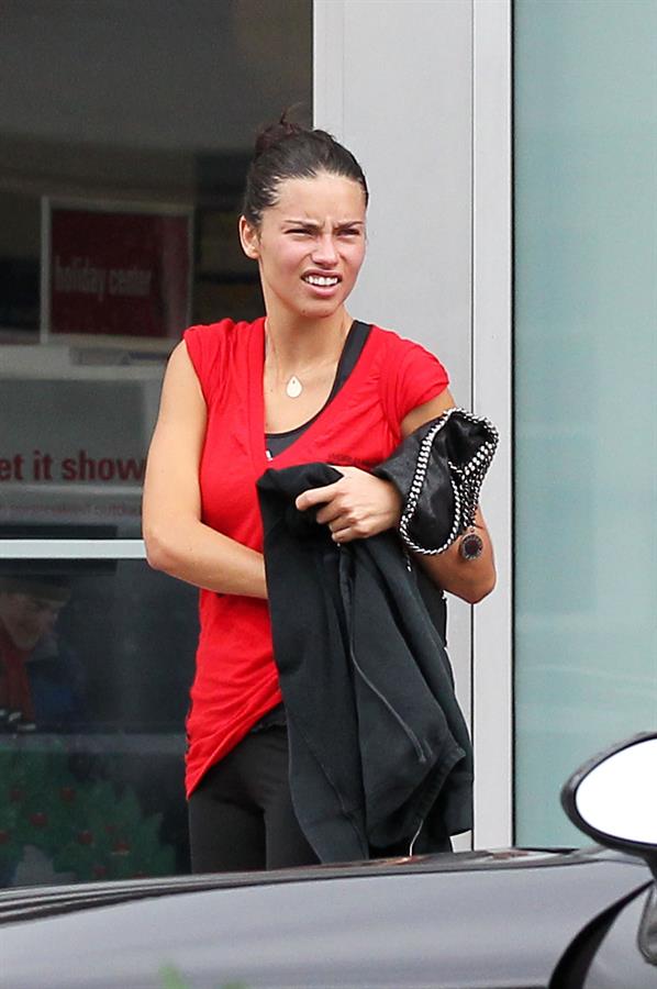 Adriana Lima hits the gym in Miami Beach on October 25, 2011