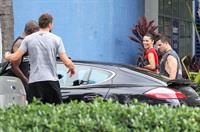 Adriana Lima hits the gym in Miami Beach on October 25, 2011