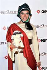 Adrianne Curry dressed as 'Raptor Jesus' at Comic-Con in San Diego - July 12, 2012