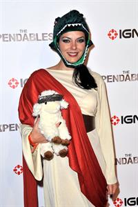 Adrianne Curry dressed as 'Raptor Jesus' at Comic-Con in San Diego - July 12, 2012