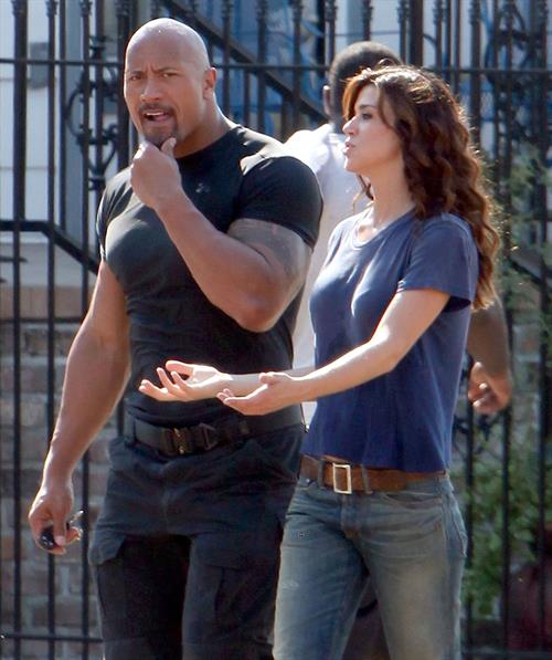 Adrianne Palicki on set of G.I. Joe 2 on August 29, 2011 