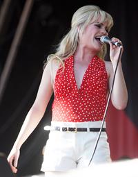 Aimee Anne duffy performing on stage during the 2009 V Festival on April 5, 2010 