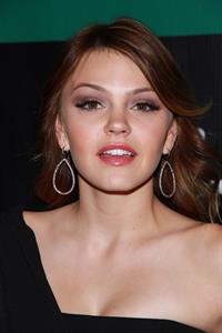 Aimee Teegarden at the grand opening of Chateau Gardens and the launch of Butterfly at Paris in Las Vegas on October 15, 2011 
