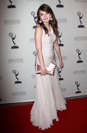 Aimee Teegarden 63rd Primetime Emmy Writers Nominee Reception at Leonard H. Goldenson Theatre on September 15, 2011 