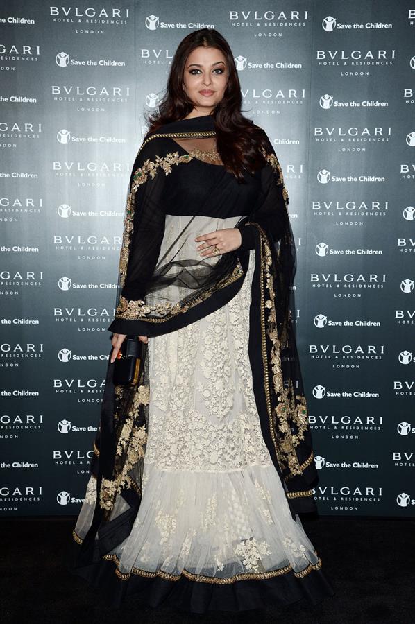 Aishwarya Rai at the Bulgari Hotel and Residences official opening London on June 14, 2012 