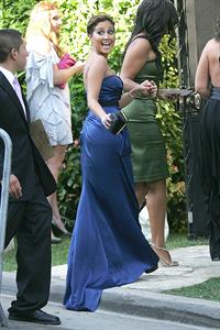 Adrienne Bailon arrives to Khloe Kardashian and Lamar Odoms wedding in Los Angeles 
