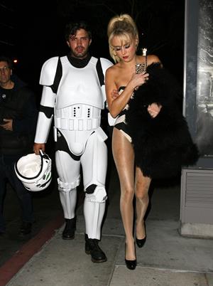 Alessandra Torresani Halloween party candids in West Hollywood, October 31, 2013 