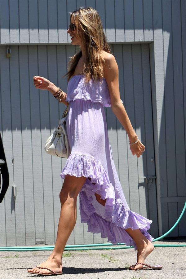 Alessandra Ambrosio leaving a house in Malibu 