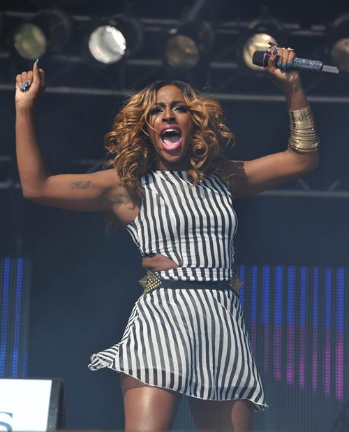 Alexandra Burke party in the park on July 22, 2012