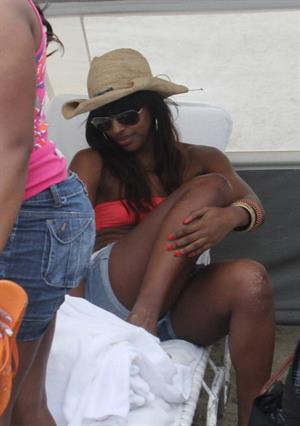 Alexandra Burke bikinis Miami on March 6, 2011 
