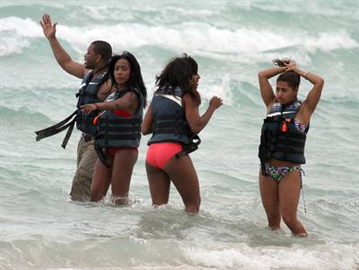 Alexandra Burke bikinis Miami on March 6, 2011 