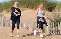 Alex Curran - Personal training session on a beach on September 19, 2011