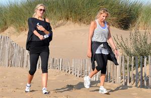 Alex Curran - Personal training session on a beach on September 19, 2011
