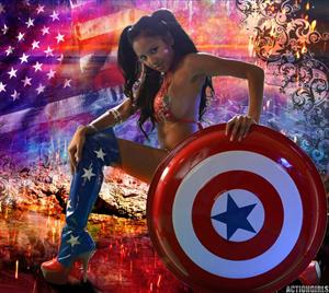 Debbie Sath in a bikini