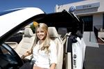 Ali Fedotowsky shops for a new car in San Diego on August 20, 2010 