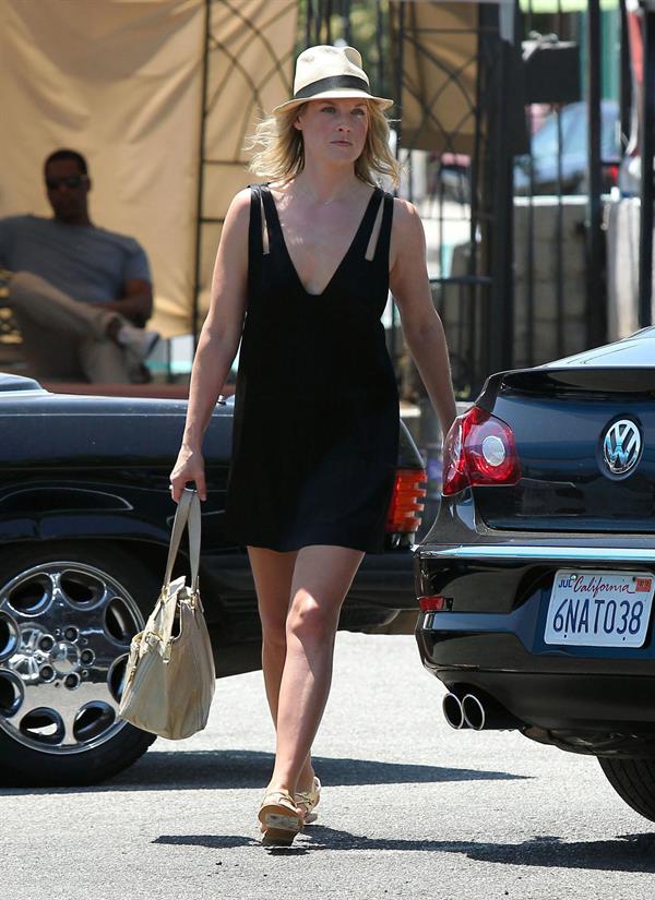 Ali Larter - Leggy in Black Dress at a Car Wash in Hollywood - August 9, 2012