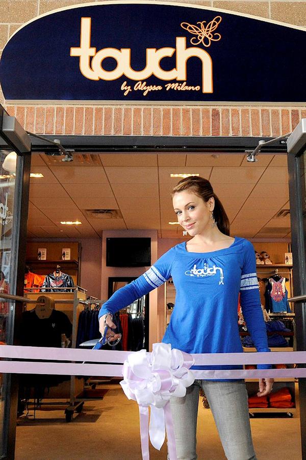 Alyssa Milano grand opening of Touch Boutique Citi Field in New York City 
