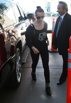 Alyssa Milano at the LA Kings Home Opener in Los Angeles 1/19/13 