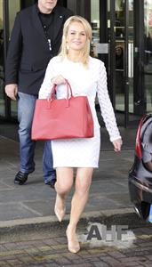 Amanda Holden leaving a hotel in Birmingham on February 18, 2012 