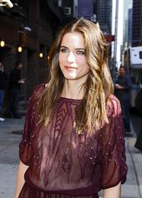Amanda Peet arriving for David Letterman appearance on March 13, 2012