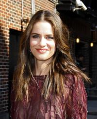 Amanda Peet arriving for David Letterman appearance on March 13, 2012