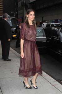Amanda Peet arriving for David Letterman appearance on March 13, 2012