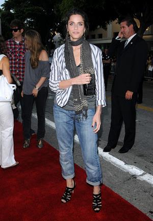 Amanda Peet at the Pineapple Express premiere in Westwood 